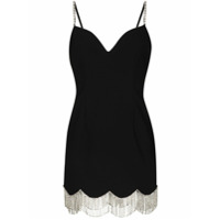 AREA Vestido mini com aplicações de cristais - Preto