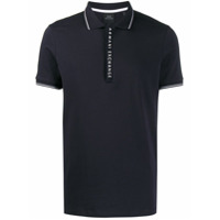 Armani Exchange Camisa polo com detalhe de logo - Azul