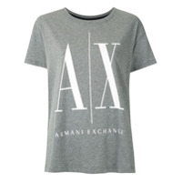 Armani Exchange T-shirt com logo estampado - Cinza