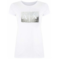 Armani Exchange T-shirt slim fit com paetês - Branco