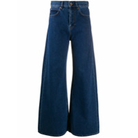 Aspesi Calça jeans flare cintura alta - Azul