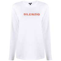 Aspesi Camiseta mangas longas com logo - Branco