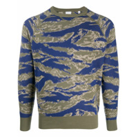 Aspesi camouflage-print crew neck jumper - Azul
