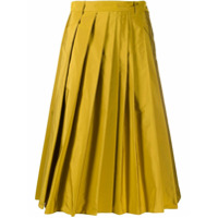 Aspesi Saia cintura alta com pregas - Amarelo