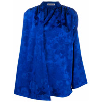 Balenciaga Blusa jacquard com estampa floral - Azul