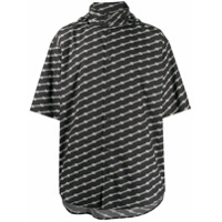 Balenciaga Camisa com capuz e estampa de logo - Preto