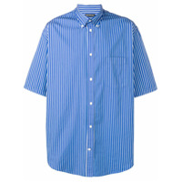 Balenciaga Camisa com estampa de logo - Azul