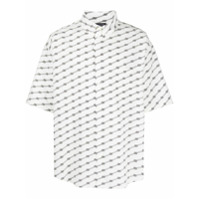 Balenciaga Camisa oversized com estampa de logo - Branco
