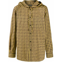 Balenciaga Camisa xadrez com capuz - Amarelo
