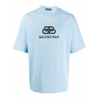 Balenciaga Camiseta com estampa de logo - Azul