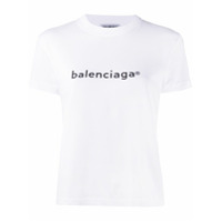 Balenciaga Camiseta com estampa de logo - Branco