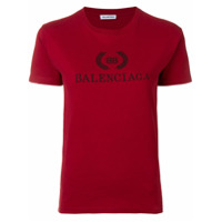 Balenciaga Camiseta com estampa de logo - Vermelho