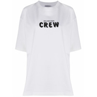 Balenciaga Camiseta de algodão com estampa de logo - Branco