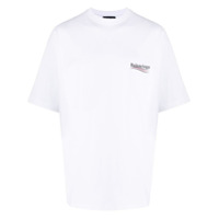 Balenciaga Camiseta oversized com estampa de logo - Branco