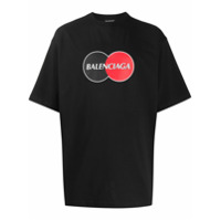 Balenciaga Camiseta oversized com logo - Preto