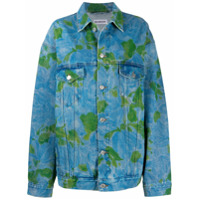Balenciaga Jaqueta jeans com estampa abstrata - Azul