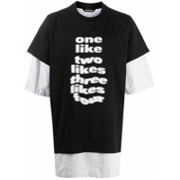 Balenciaga layered slogan-print T-shirt - Preto