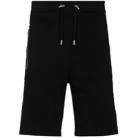 Balmain 3D flock cotton Bermuda shorts - Preto