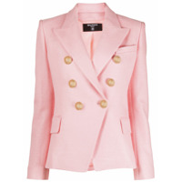 Balmain Blazer com abotoamento duplo e lapelas - Rosa