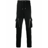 Balmain Calça esportiva slim com bolsos - Preto