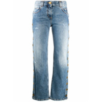 Balmain Calça jeans reta com abotoamento - Azul