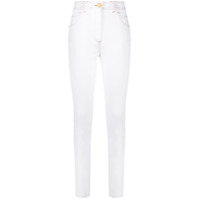 Balmain Calça jeans skinny com bordado - Branco