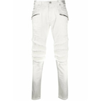 Balmain Calça jeans skinny com rasgado - Branco
