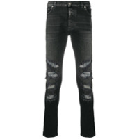 Balmain Calça jeans slim com aplicações - Preto