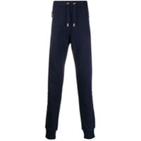 Balmain Calça jogger com logo gravado - Azul