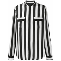 Balmain Camisa gola padre com listras - Branco