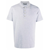 Balmain Camisa polo com logo gravado - Cinza