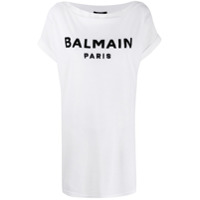 Balmain Camiseta com detalhe de logo - Branco