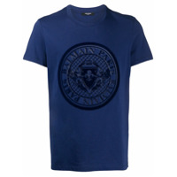 Balmain Camiseta com estampa de logo - Azul