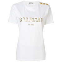 Balmain Camiseta com estampa de logo - Branco