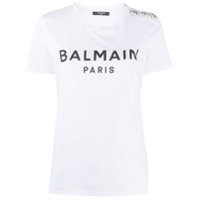 Balmain Camiseta com estampa de logo - Branco