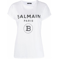 Balmain Camiseta com estampa de logo - Branco