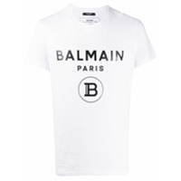 Balmain Camiseta com estampa de logo - Branco
