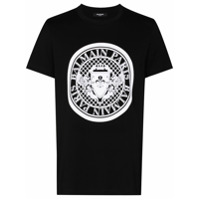 Balmain Camiseta com estampa de logo de moeda - Preto