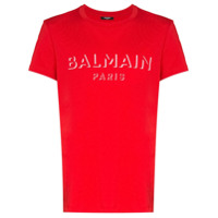 Balmain Camiseta com estampa de logo - Vermelho