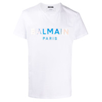 Balmain Camiseta com logo holográfico - Branco