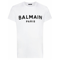 Balmain Camiseta Paris com estampa de logo - Branco