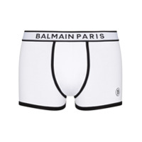 Balmain Cueca boxer com logo no cós - Branco