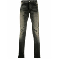 Balmain distressed detail slim-fit jeans - Preto