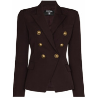 Balmain double-breasted fitted blazer - Marrom