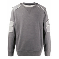 Balmain Moletom com efeito destroyed - Cinza