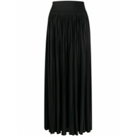 Balmain Saia com pregas e fenda lateral - Preto