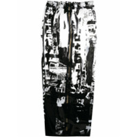 Balmain Saia slim com estampa corrida - Neutro