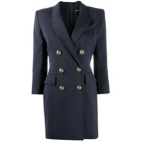 Balmain Vestido blazer com abotoamento duplo - Azul