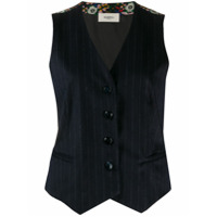 Barena striped panel V-neck waistcoat - Preto