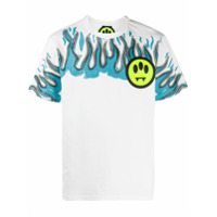 BARROW Camiseta mangas curtas com estampa de chama - Branco